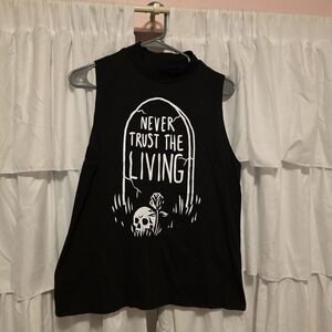 BlackCraft Cult Never Trust The Living Mock Neck Tank